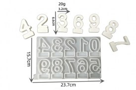 Molde silicona numeros con base